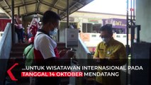 Siap-siap Kedatangan Wisman, Pasar Semarapura Pasang QR Code PeduliLindungi