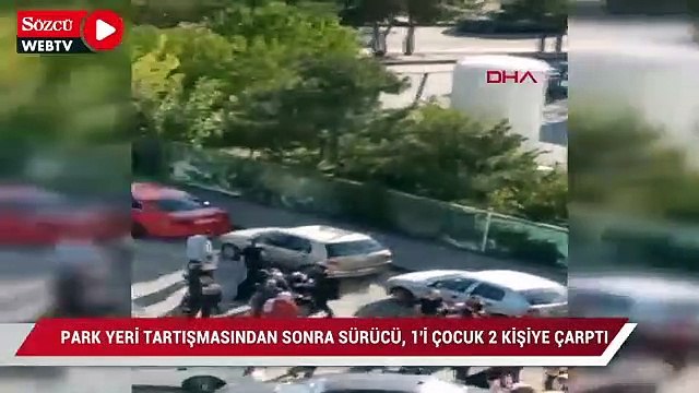 Park yeri tartışmasından sonra sürücü, 1'i çocuk 2 kişiye çarptı
