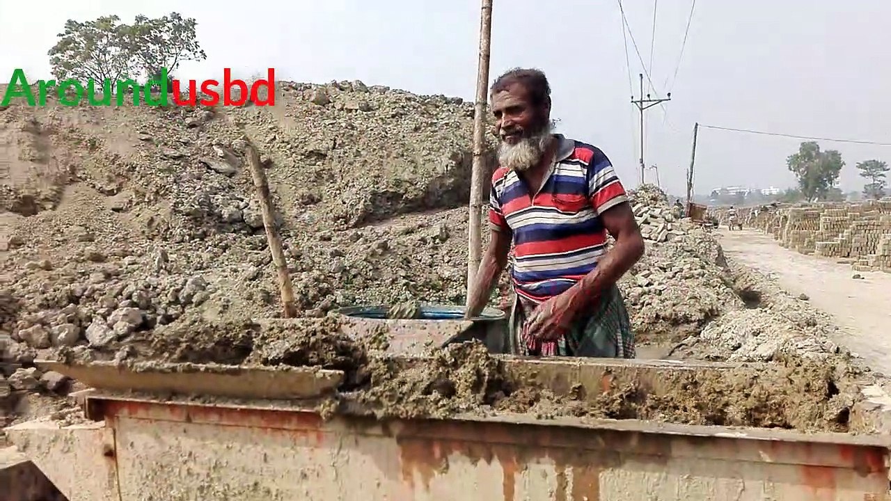 Handmade Brick Making Process Rural Village Area