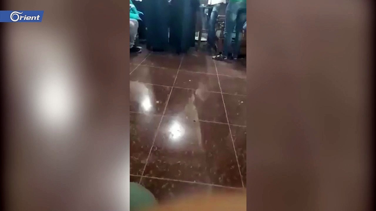 موظف شبيح يهدد سيدة في دوما