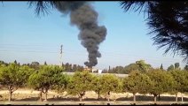 حريق ضخم في خزان وقود في جنوب لبنان