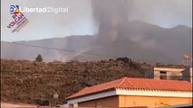 Se derrumba del flanco norte del volcán en La Palma