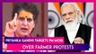 Priyanka Gandhi Targets PM Modi Over Farmer Protests, AISA Stages Protest Outside Amit Shah's Residence