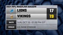 Lions @ Vikings Game Recap for SUN, OCT 10 - 01:00 PM EST