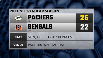 Packers @ Bengals Game Recap for SUN, OCT 10 - 01:00 PM EST