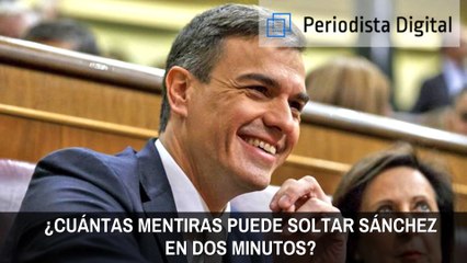 El bochornoso acto socialista: ¿Cuántas mentiras puede decir Sánchez en dos minutos?