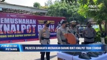 Polres Surakarta Musnahkan Barang Bukti Knalpot Brong