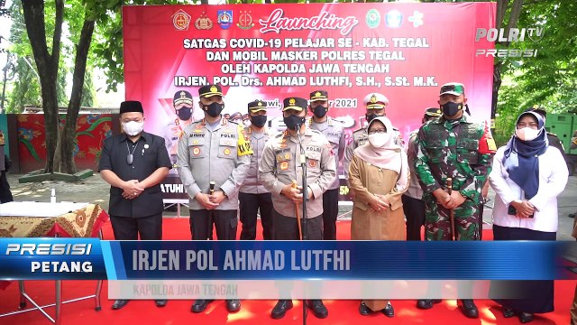 Kapolda Jateng Resmikan Satgas Covid-19 Pelajar Tingkat SMA di Tegal