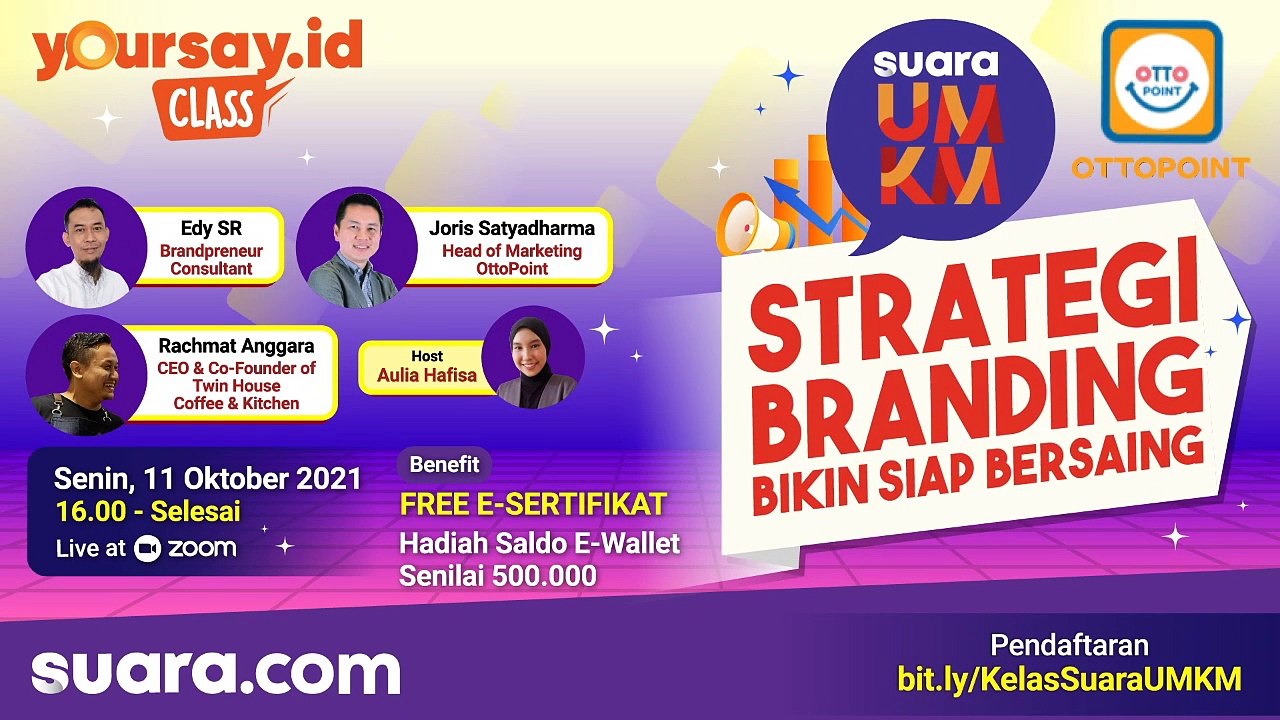 YOURSAY Class: Strategi Branding Bikin Siap Bersaing