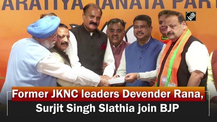 Former JKNC leaders Devender Rana, Surjit Singh Slathia join BJP