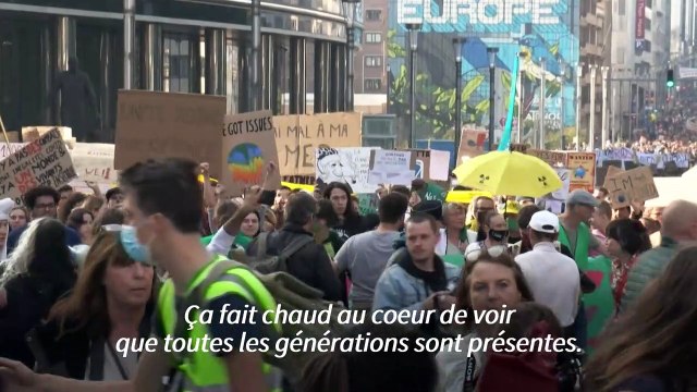 A Bruxelles, des dizaines de milliers de manifestants pour le climat