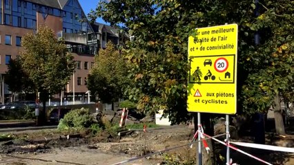 Travaux d'aménagement de la rue JB Brabant à Namur