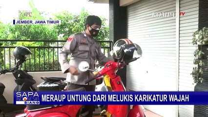 Keren! Bripka Yanuar Ishaq Salurkan Hobi Menggambar Karikatur Jadi Pundi-pundi Rupiah