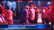 Se registran dos balaceras en las últimas horas en Guayaquil y Durán