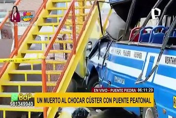 Puente Piedra: un muerto deja choque de cúster contra puente peatonal