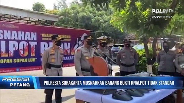 Polres Surakarta Musnahkan Barang Bukti Knalpot Brong