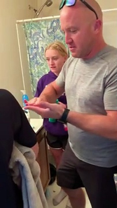 Son Learns to Shave
