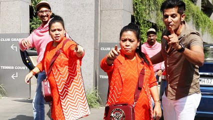 सड़क पर पति हर्ष के साथ करणवीर बोहरा की टांग खींचते हुए मजेदार भारती सिंह