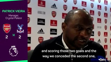 Download Video: Vieira left disappointed by late Lacazette equaliser