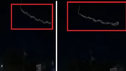 VIDEO: हवा में सांप को 'उड़ता' देख चौंक गए लोग, कुछ देर बाद नीचे खड़ी भीड़ पर गिरा, फिर...