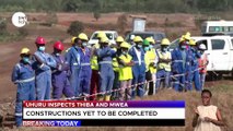 President Kenyatta inspects ongoing construction of Thiba and Mwea dams