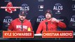 ALCS Game 3 Kyle Schwarber and Christian Arroyo Postgame Press Conference