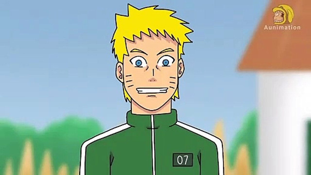 Naruto, Sasuke, and Saitama play Squid Game