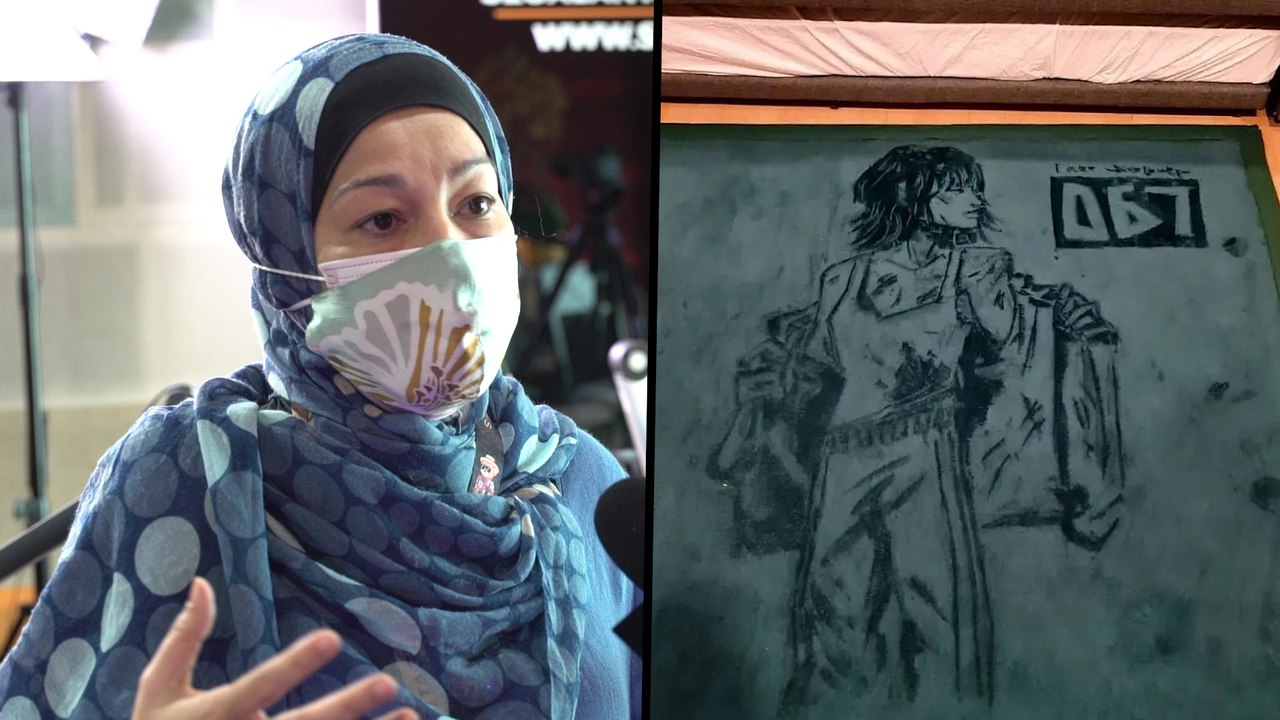 Cantiknya lukisan anak Sharifah Shahirah ni... tapi tak sangka ada pula yang busuk hati!