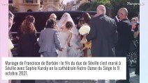 Mariage de Francisco de Borbón, futur duc de Séville : Sophie Karoly en robe meringue à la cathédrale