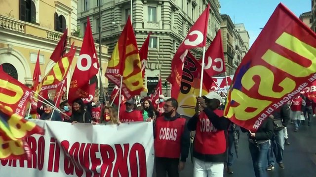 Забастовка и протесты в Риме