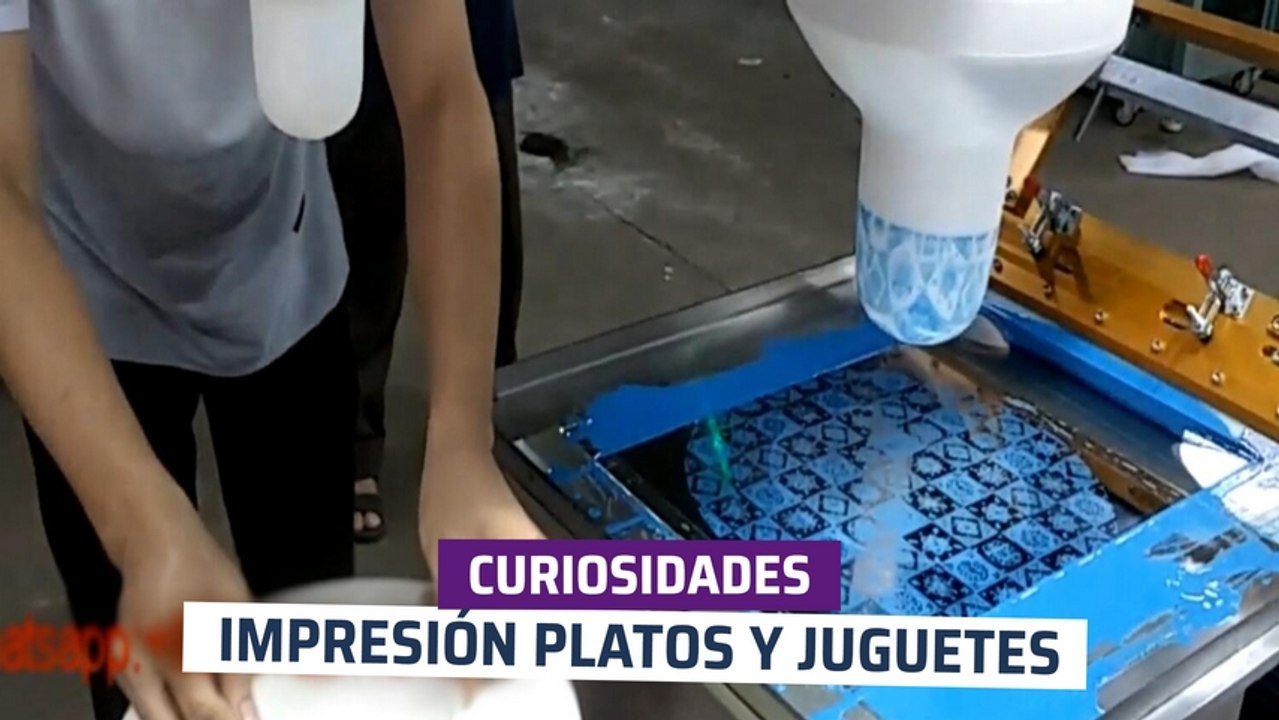 [CH] Impresora industrial diseños en platos y juguetes