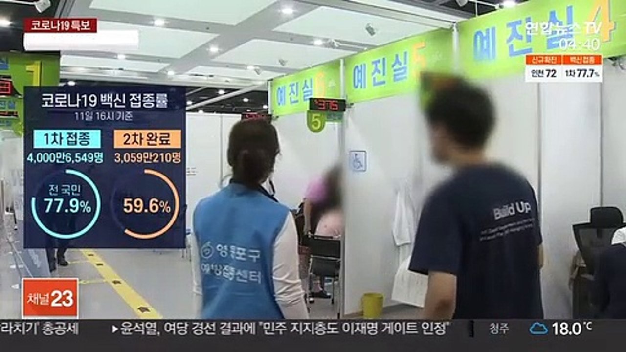 1차 접종 4,000만명 돌파…미접종자 접종 독려