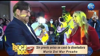 Así fue la boda de la diseñadora  María del Mar Proaño