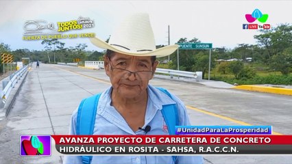 Avanza proyecto de carretera de concreto hidráulico entre Rosita y Sahsa en la Costa Caribe Norte