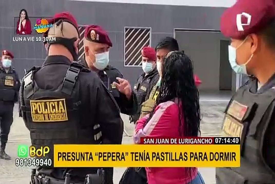 SJL: cae presunta ‘pepera’ con píldoras que estaba a punto de usar en su siguiente víctima