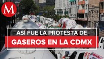 Gaseros acusan agresiones de SSC durante protesta en CdMx; amagan con mantener bloqueos