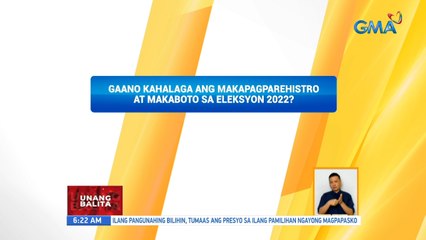 Gaano kahalaga ang makapagparehistro at makaboto sa Eleksyon 2022? | UB