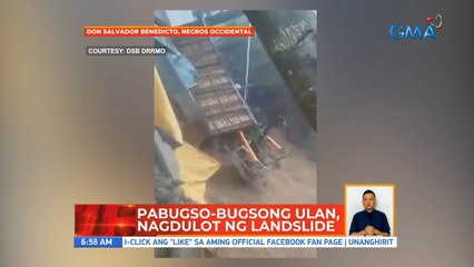 Pabugso-bugsong ulan, nagdulot ng landslide | UB