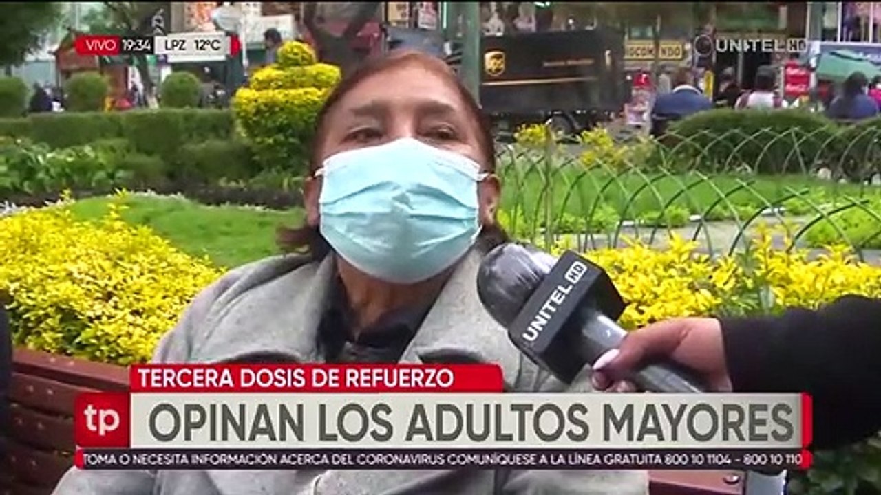 Personas de la tercera edad están dispuesto a recibir una tercera dosis de la vacuna anticovid