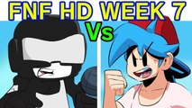 Friday Night Funkin' VS Tankman HD FULL WEEK   Cutscenes (FNF HD Mod-Hard) (Week 7-Pico HD)