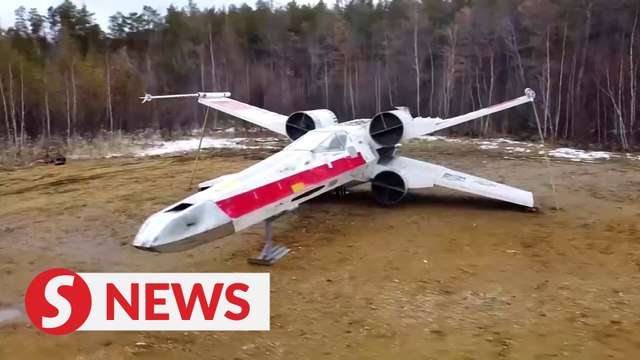 Star Wars enthusiasts build X-wing starfighter replica
