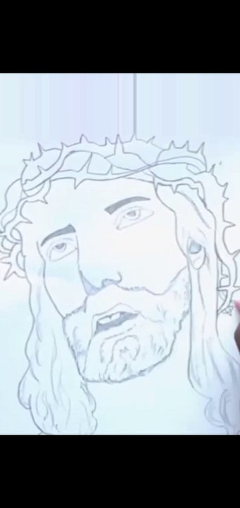 How to draw a jesus easily