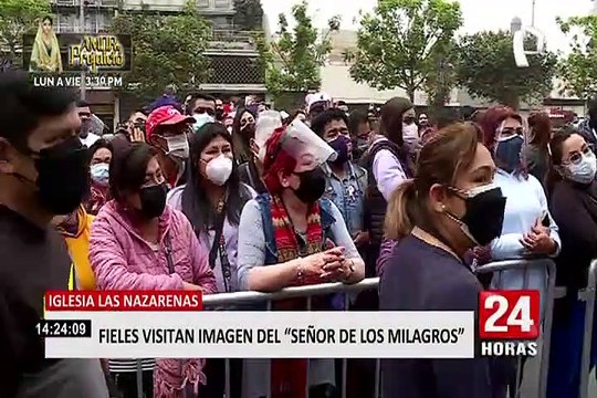 Las Nazarenas: cientos de fieles visitan la imagen del Señor de los Milagros