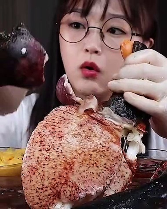 This beautiful woman is eating foods with no doubts