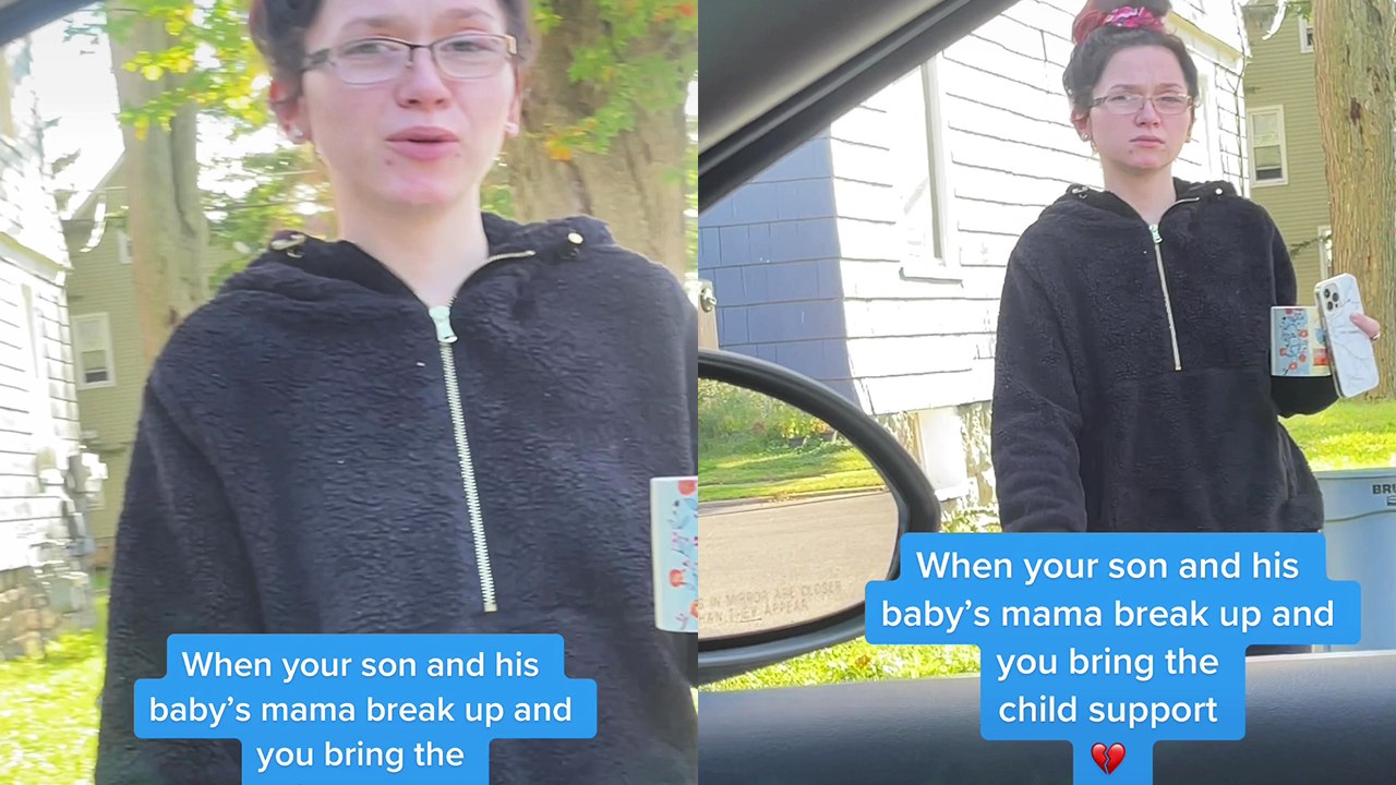 'Loving Grandma visits son's ex to deliver child support payment'