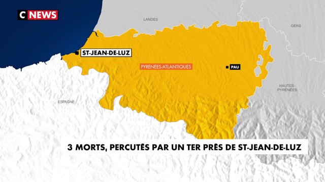 3 morts percutés par un TER près de St-Jean-de-Luz