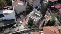 Üsküdar'da 460 yıllık Gülfem Hatun Camii'nin restorasyon çalışması havadan görüntülendi