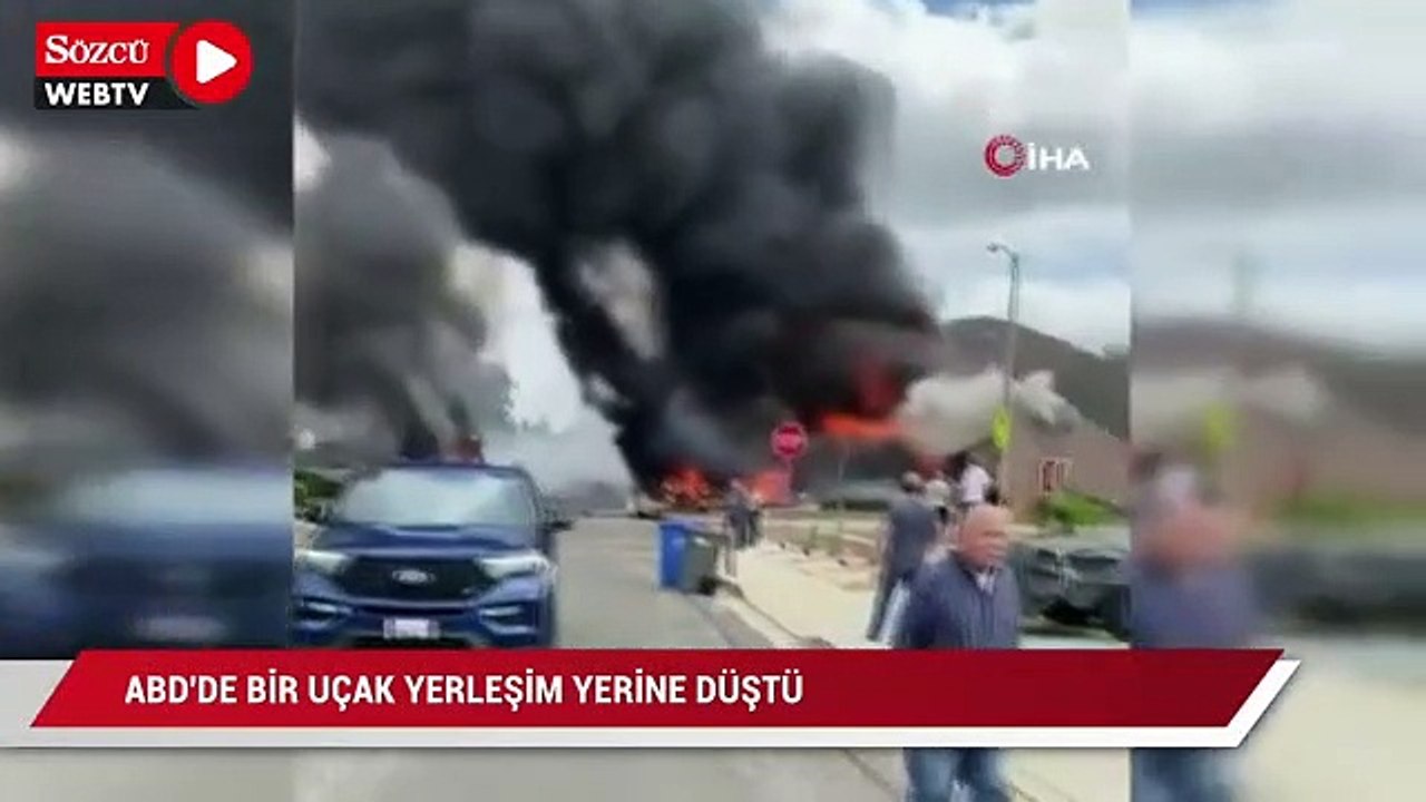 ABD'de bir uçak yerleşim yerine düştü