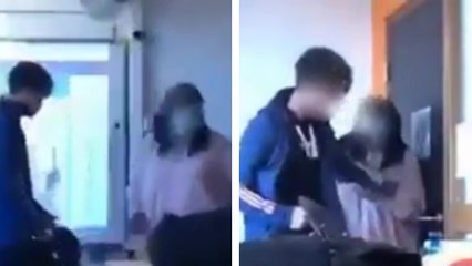 Un lycéen pousse violemment sa prof