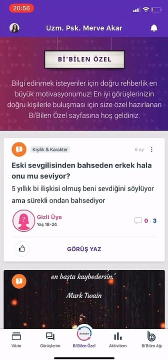 Bi'Bilen APP Görüş Paylaşma